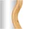 Brown Wood Wavy Wall Mirror with Dimensional Carved Frame